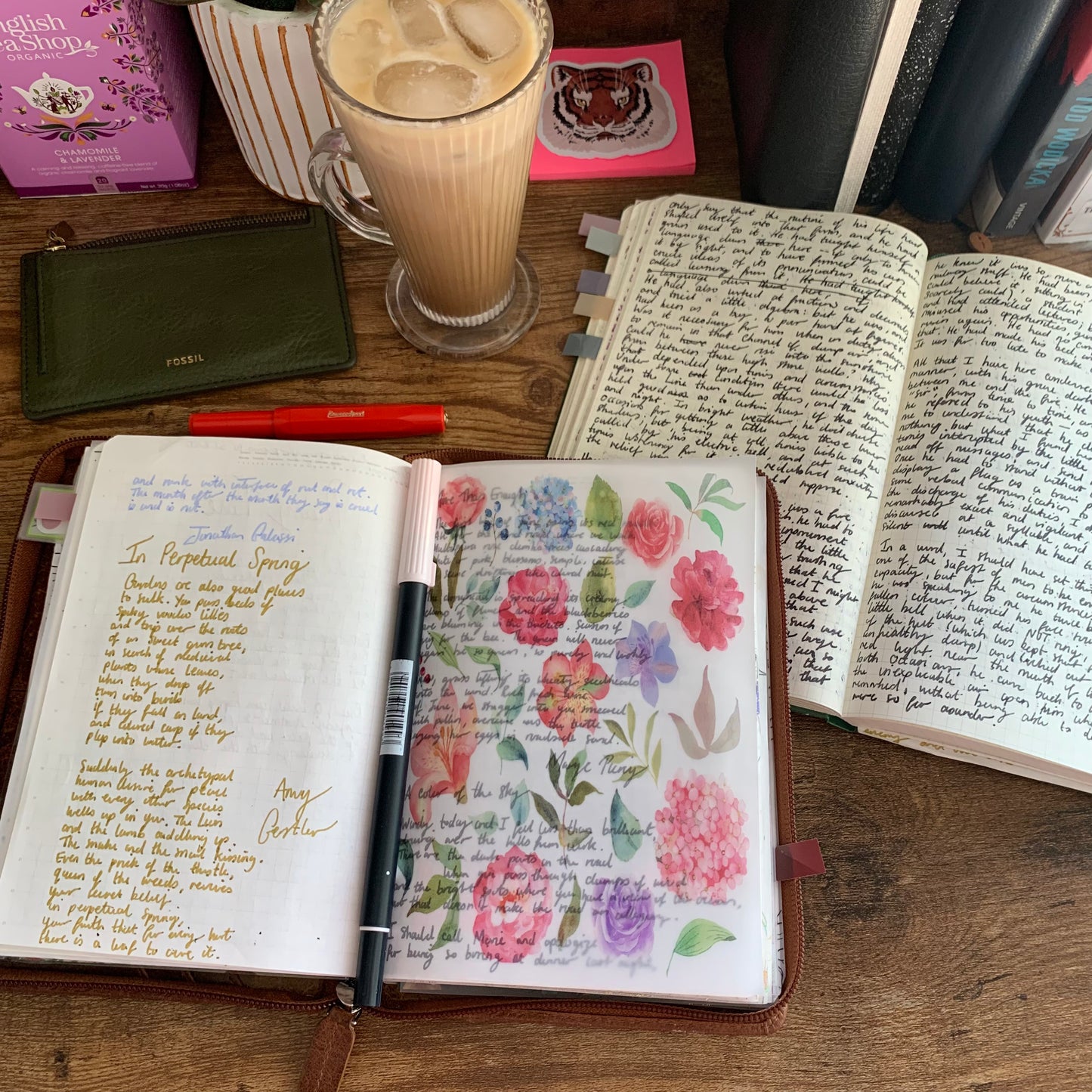 Watercolour Light Floral Pattern - Vellum Planner Dashboard - Julie