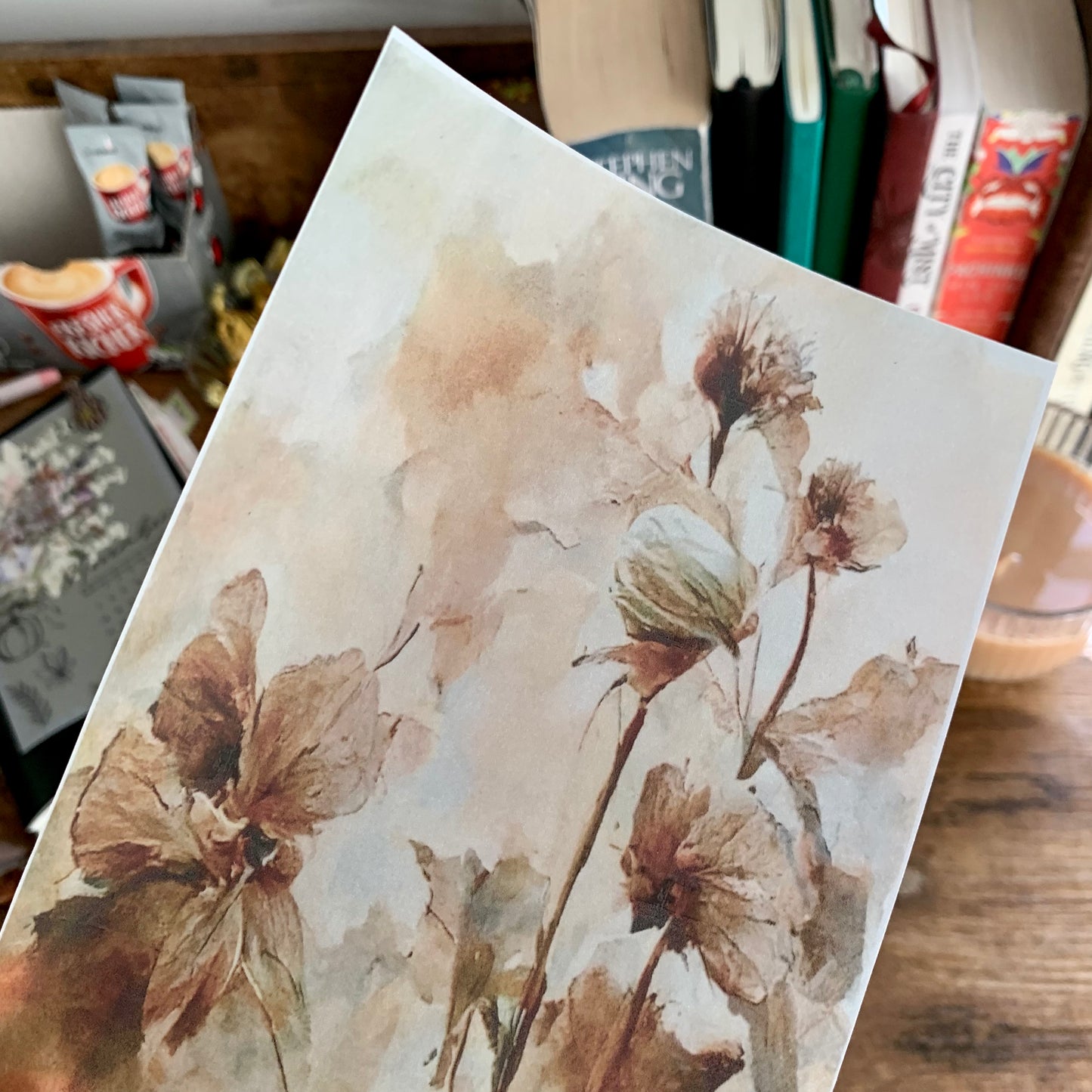 Watercolour Brown Flowers & Leaves II- Vellum Planner Dashboard - Perpetual Autumn🍂