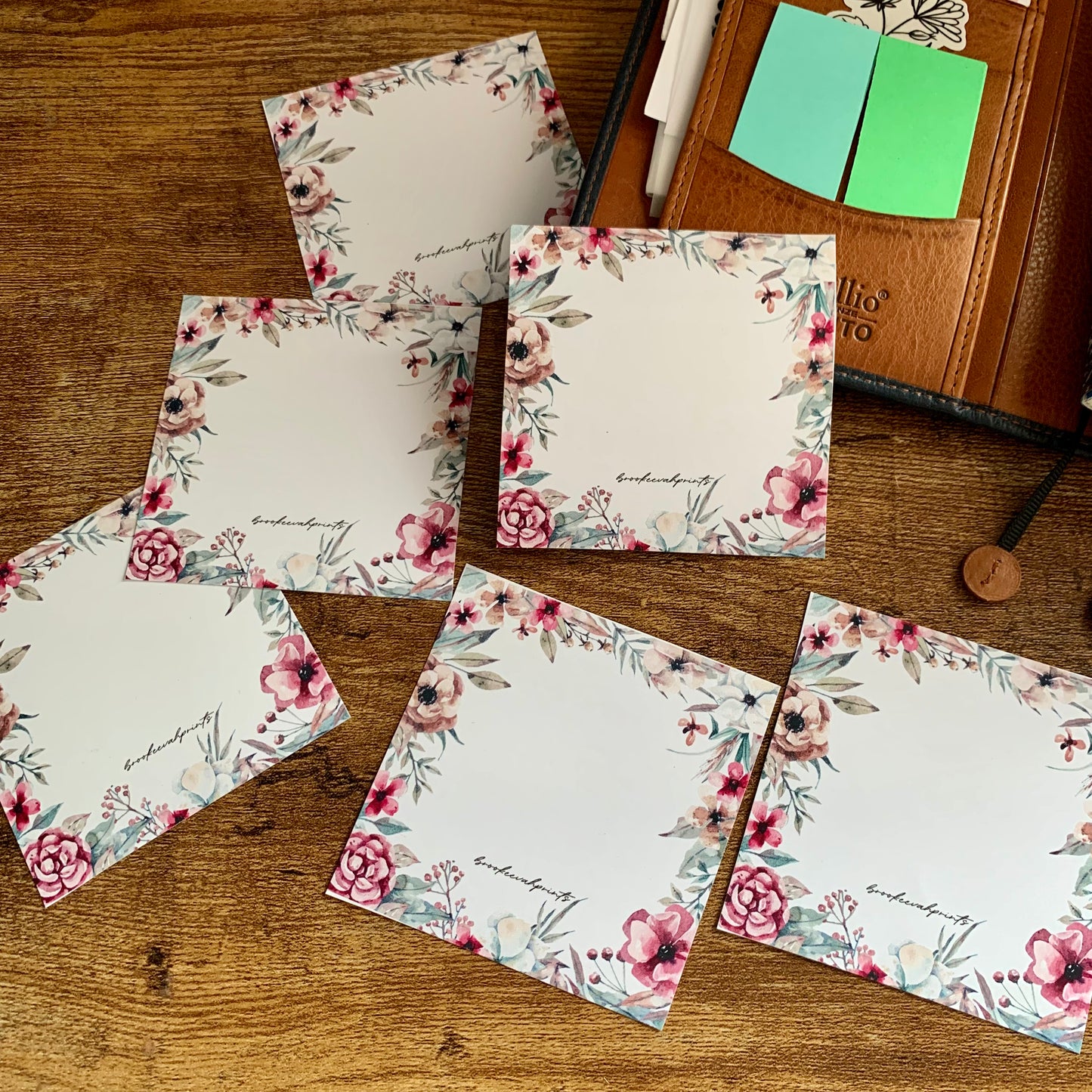 Printable Sticky Notes - Sugar Florals
