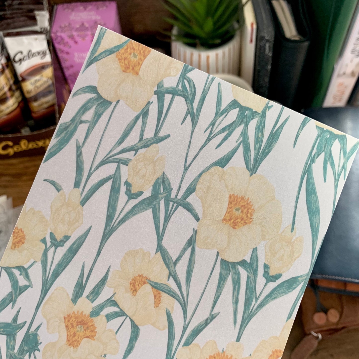 Soft White & Green Florals - Vellum Planner Dashboard - Organic