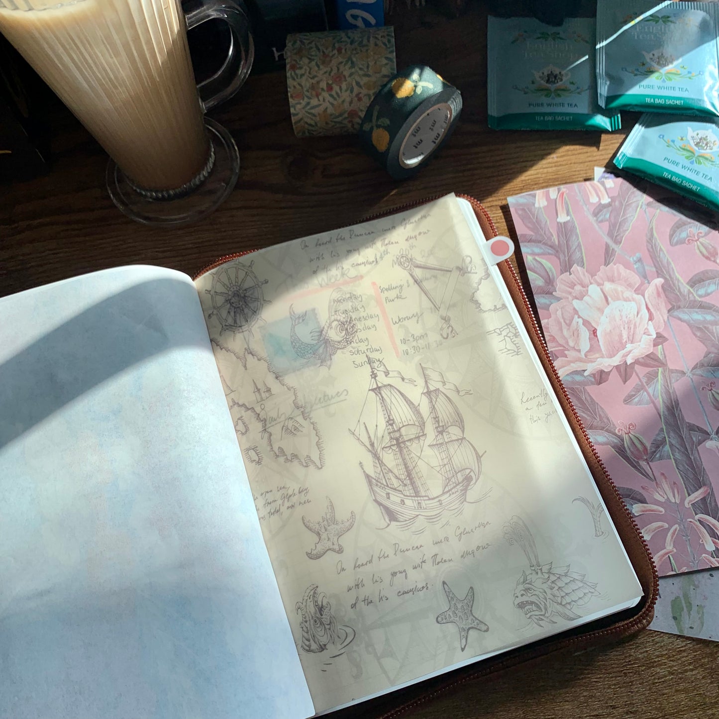 Old Vintage Sailboat Print - Vellum Planner Dashboard