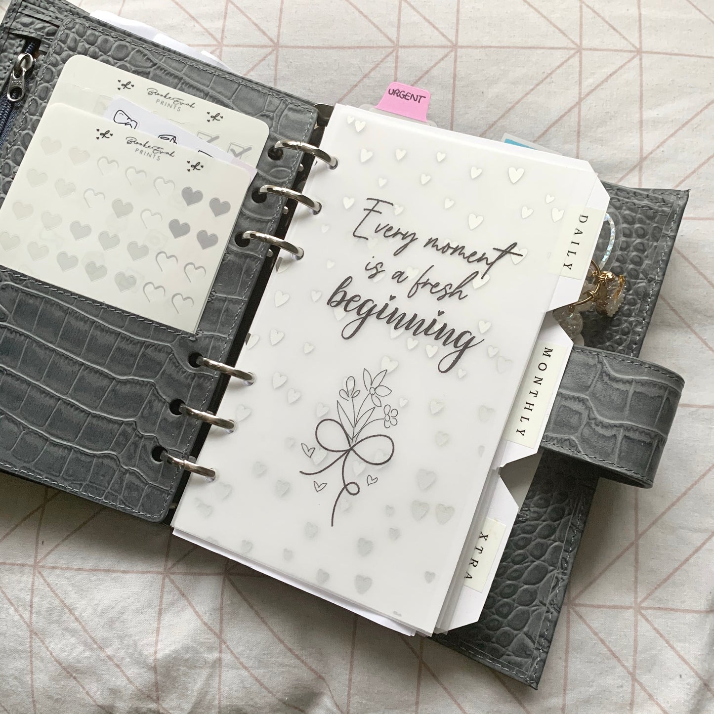 Printed Vellum Planner Dashboards - Beginnings