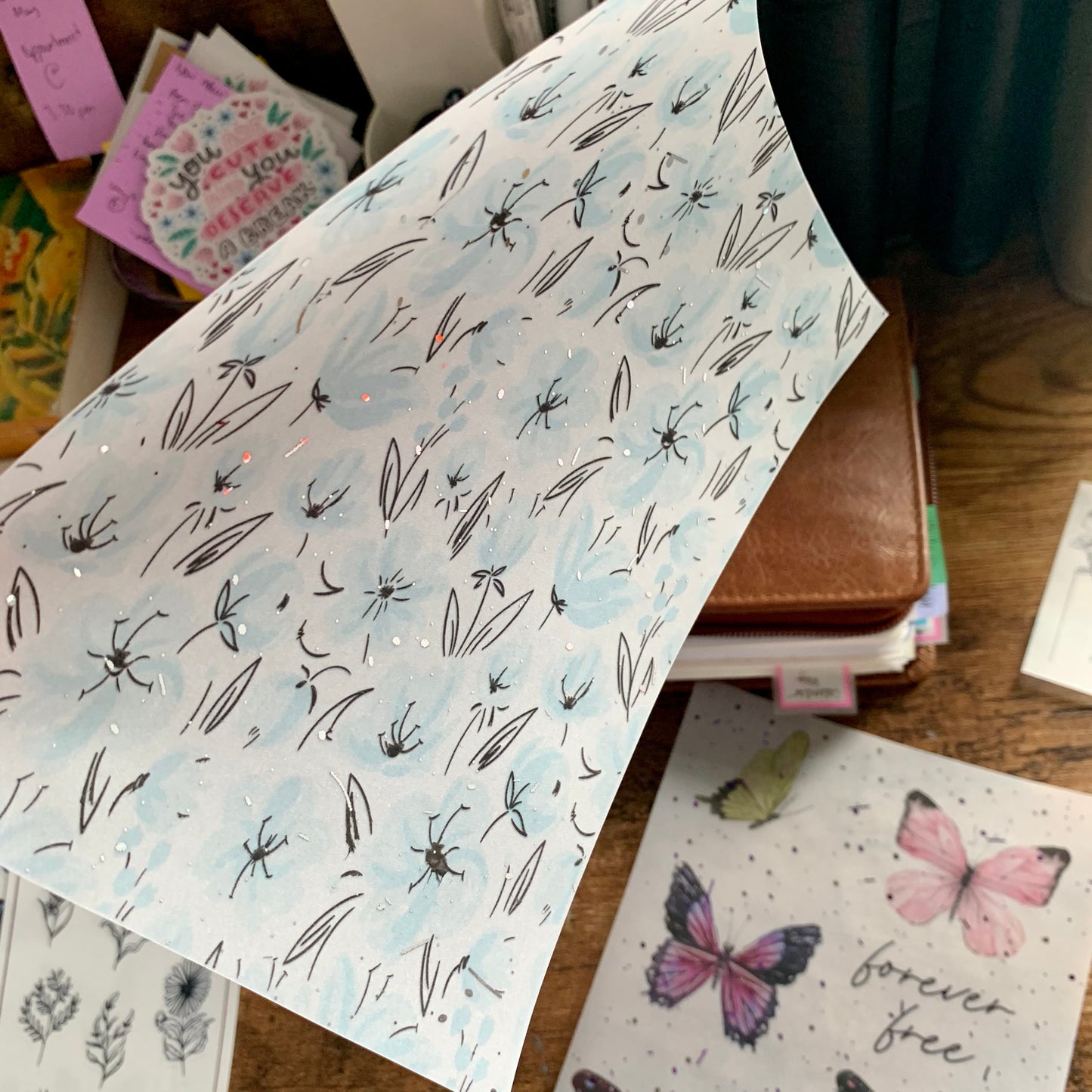 Printed Foiled Vellum Planner Dashboard- Summer Breeze