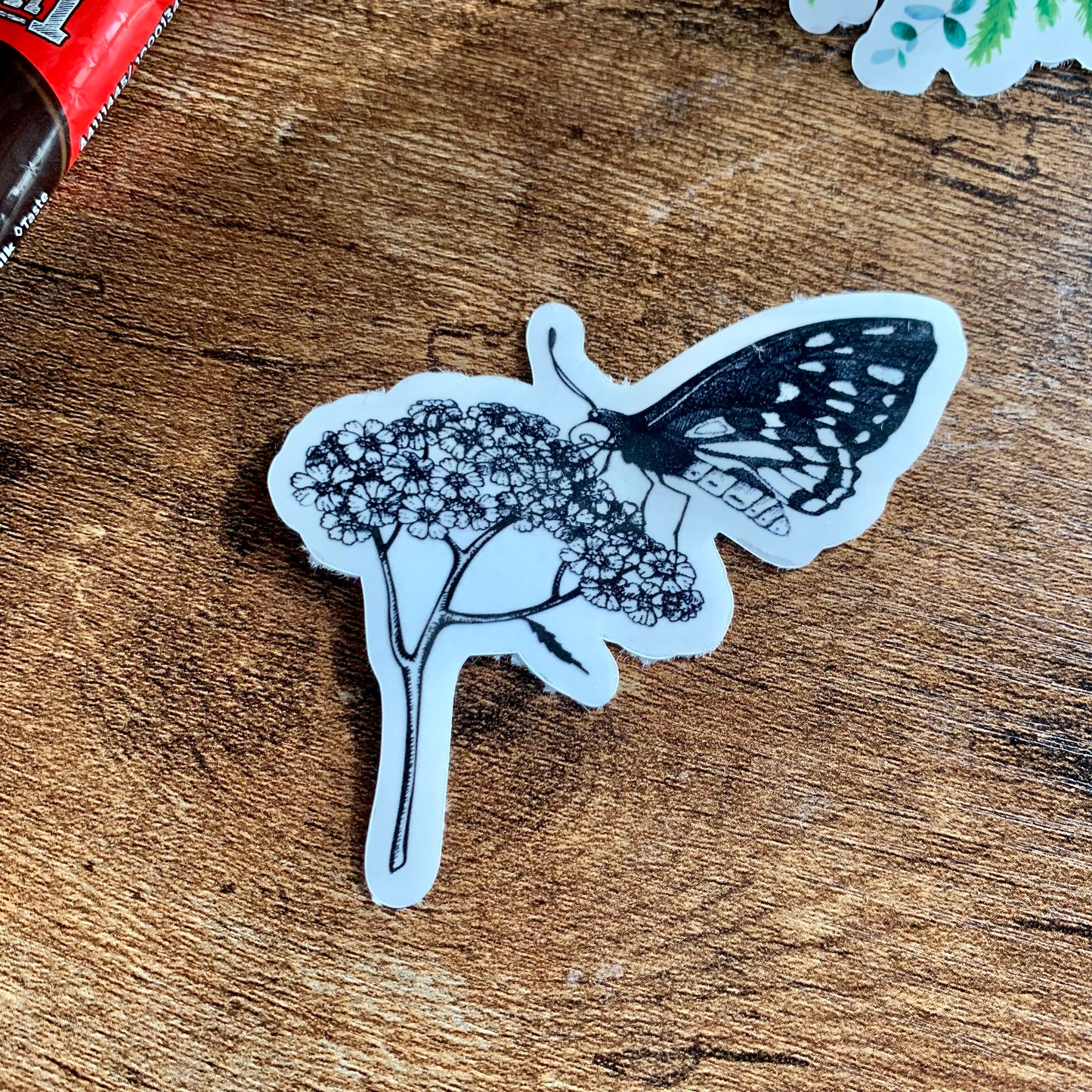 Yarrow Plant & Butterfly Sticker Flake - Yarrow✨