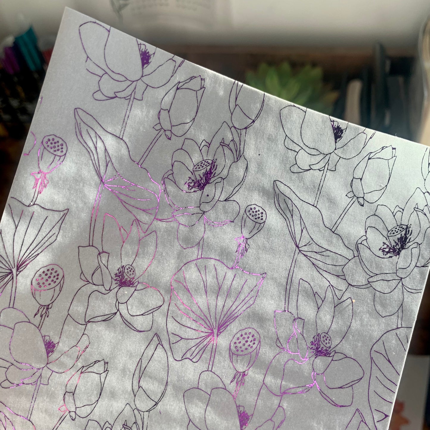 Lotus Flower - Vellum X Acetate Planner Dashboard