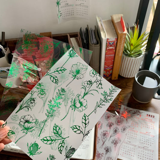 Printed Vellum X Acetate Planner Dashboard- Amelia Emerald