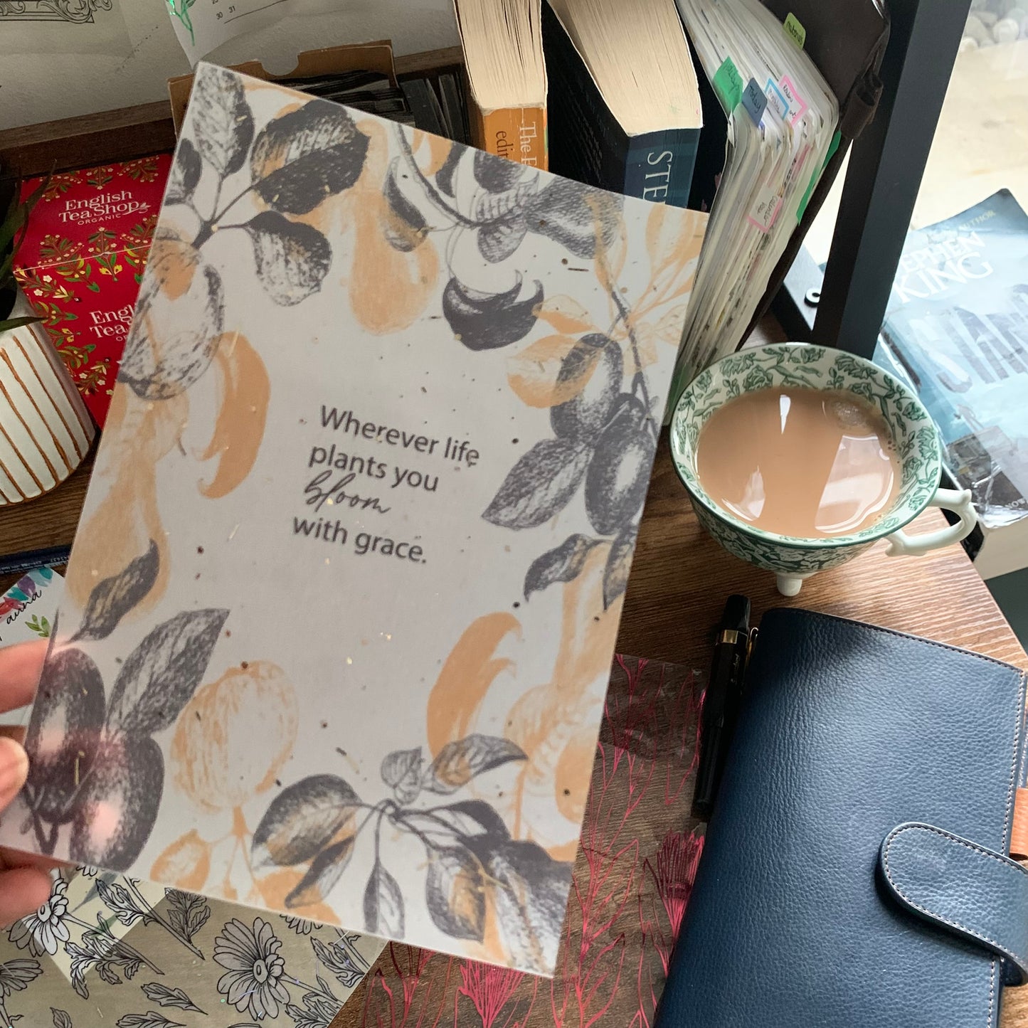 Rose Gold Foiled Fruit & Flower Vellum Planner Dashboard- Bloom with Grace