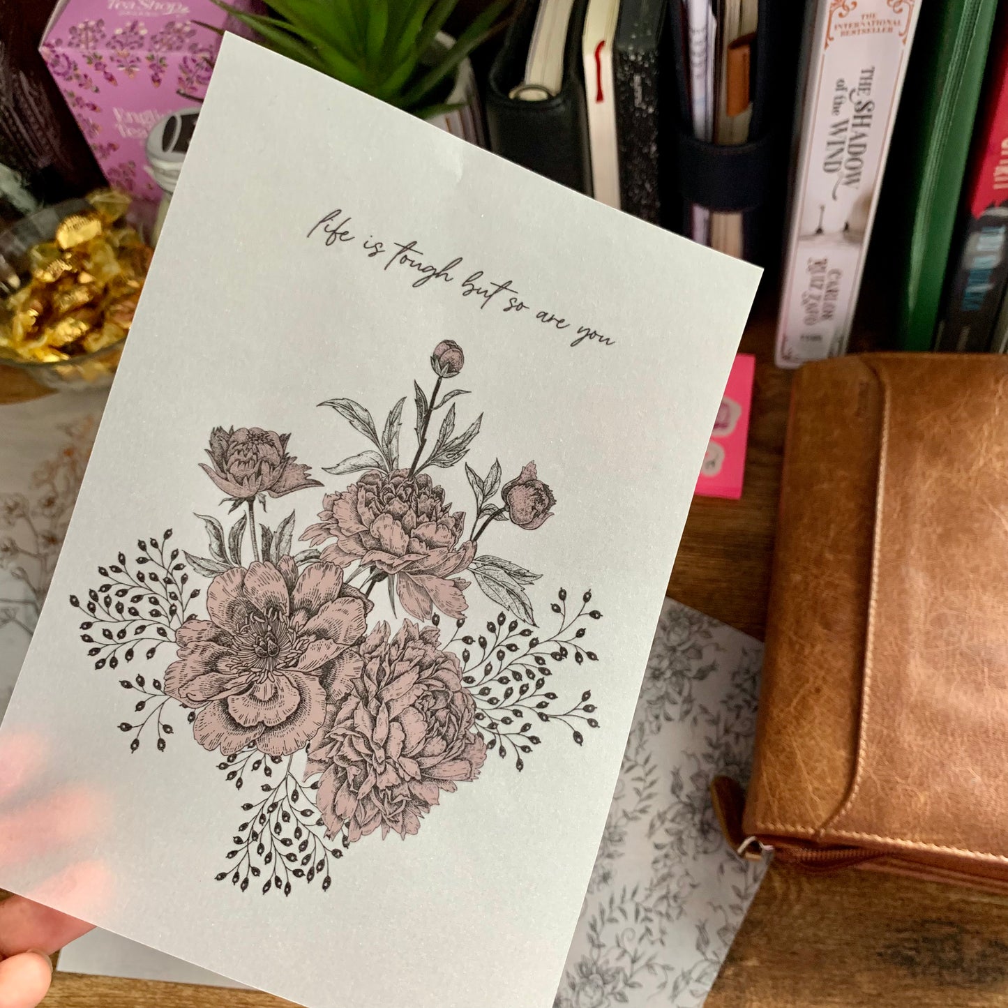 Life is tough but so are you quote - Vellum Planner Dashboard