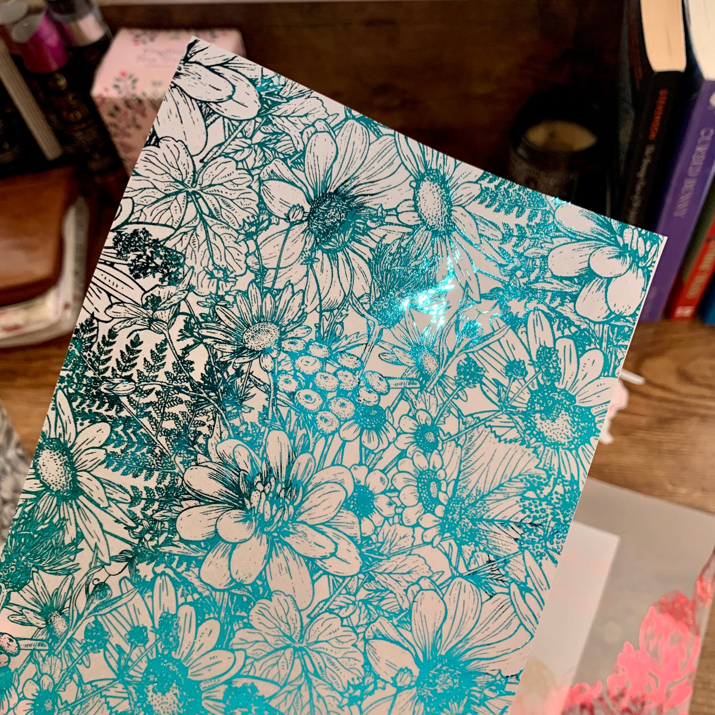 Hand Drawn Botanical Foiled Dashboard - Misty II