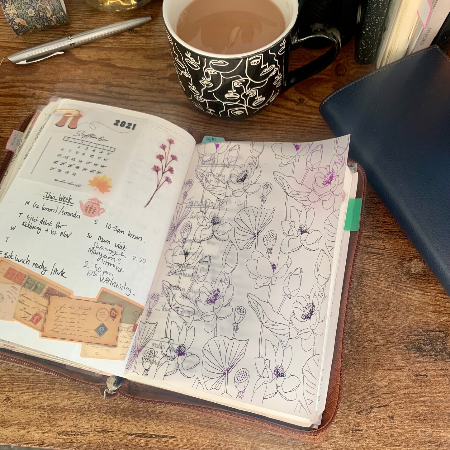 Lotus Flower - Vellum X Acetate Planner Dashboard