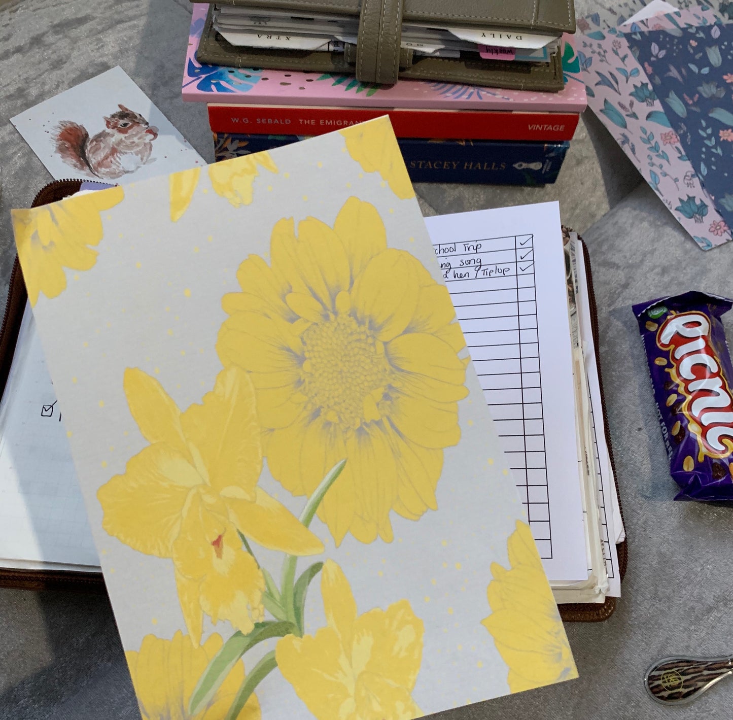 Tomoe River Planner Dashboard - Yellow Florals