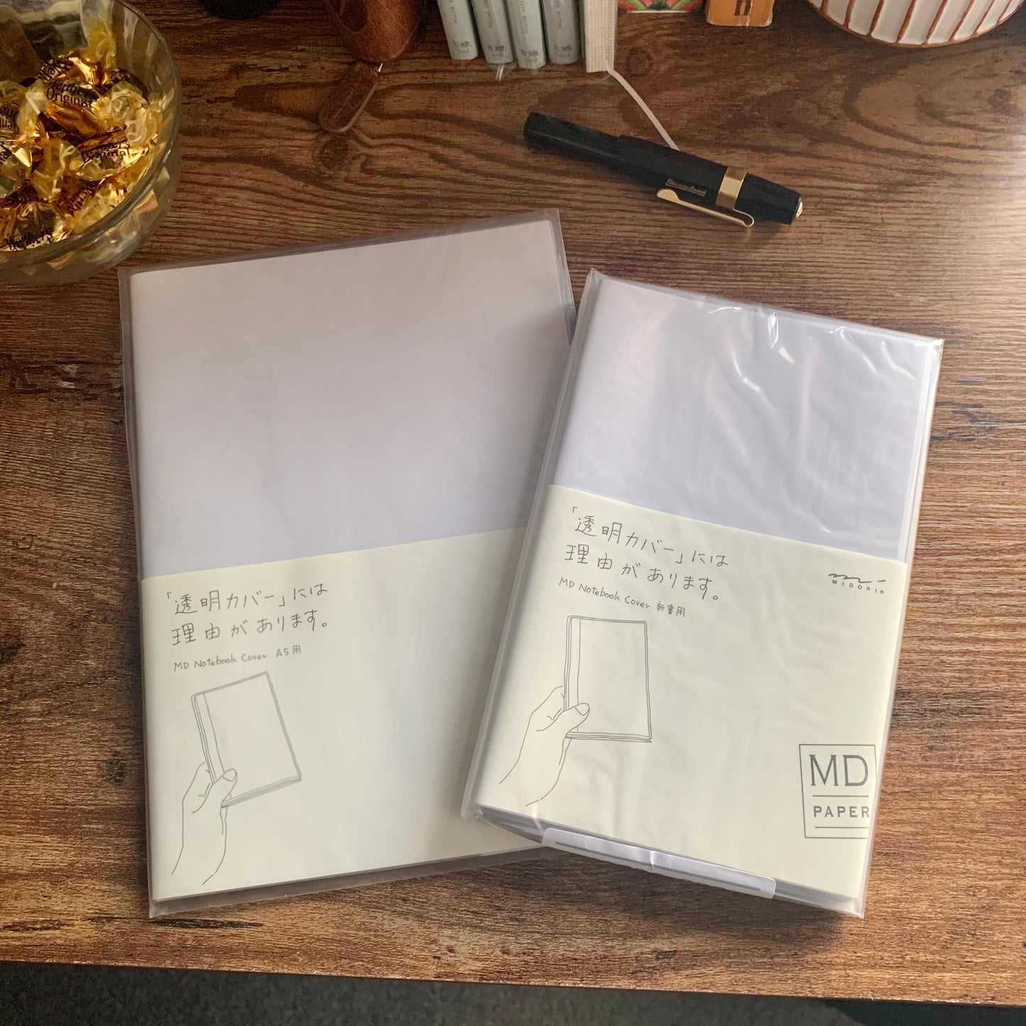 MD Midori Notebook Clear Cover - A5 Size