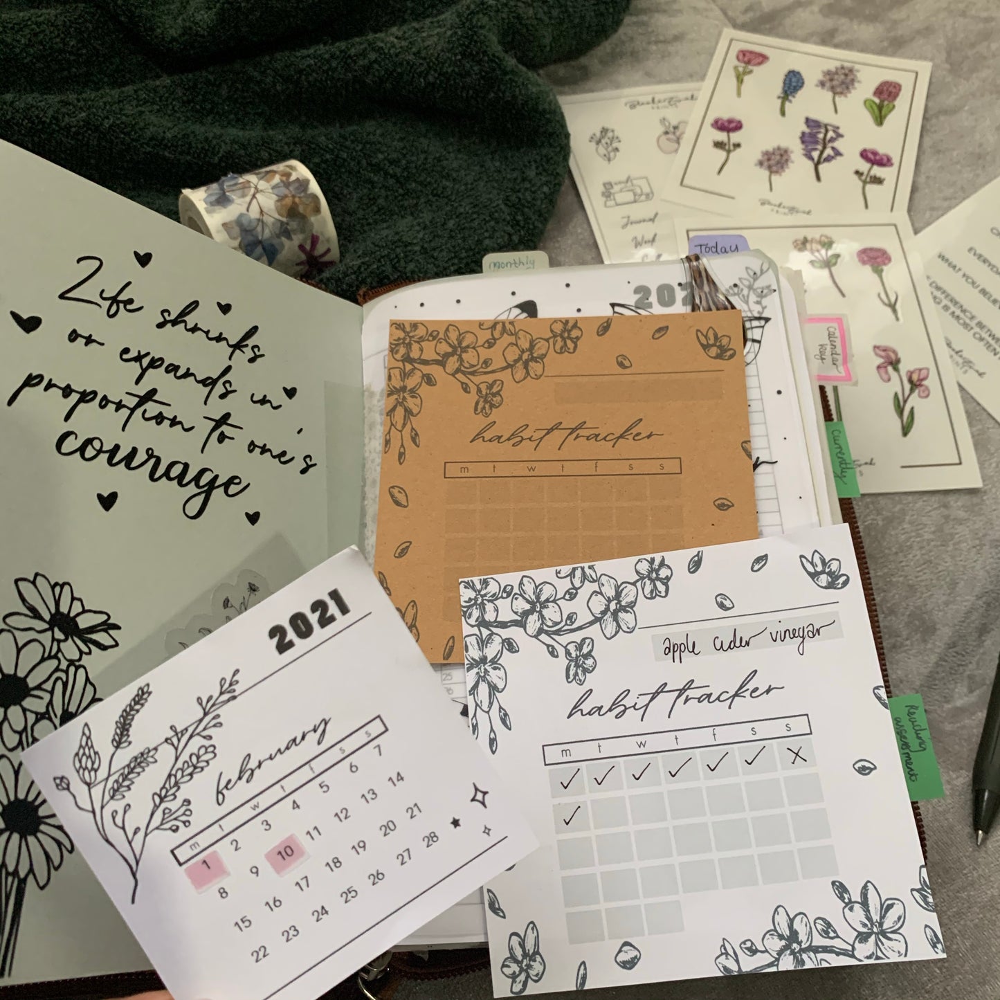 Free Habit Tracker Journal Card - 31 day tracker