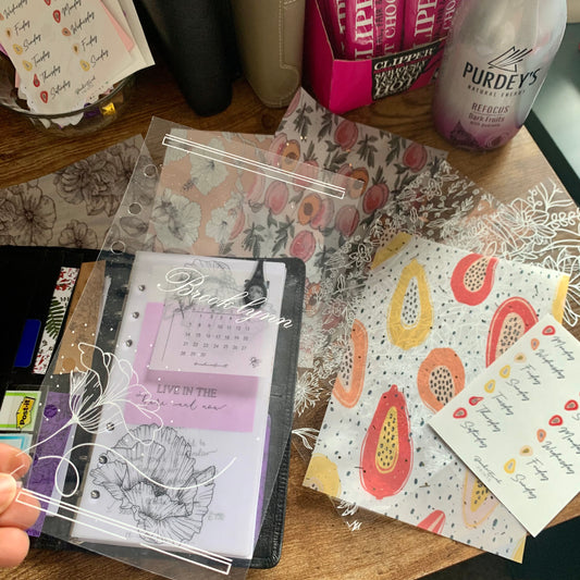 Printed Vellum X Acetate Planner Dashboard- Custom Name