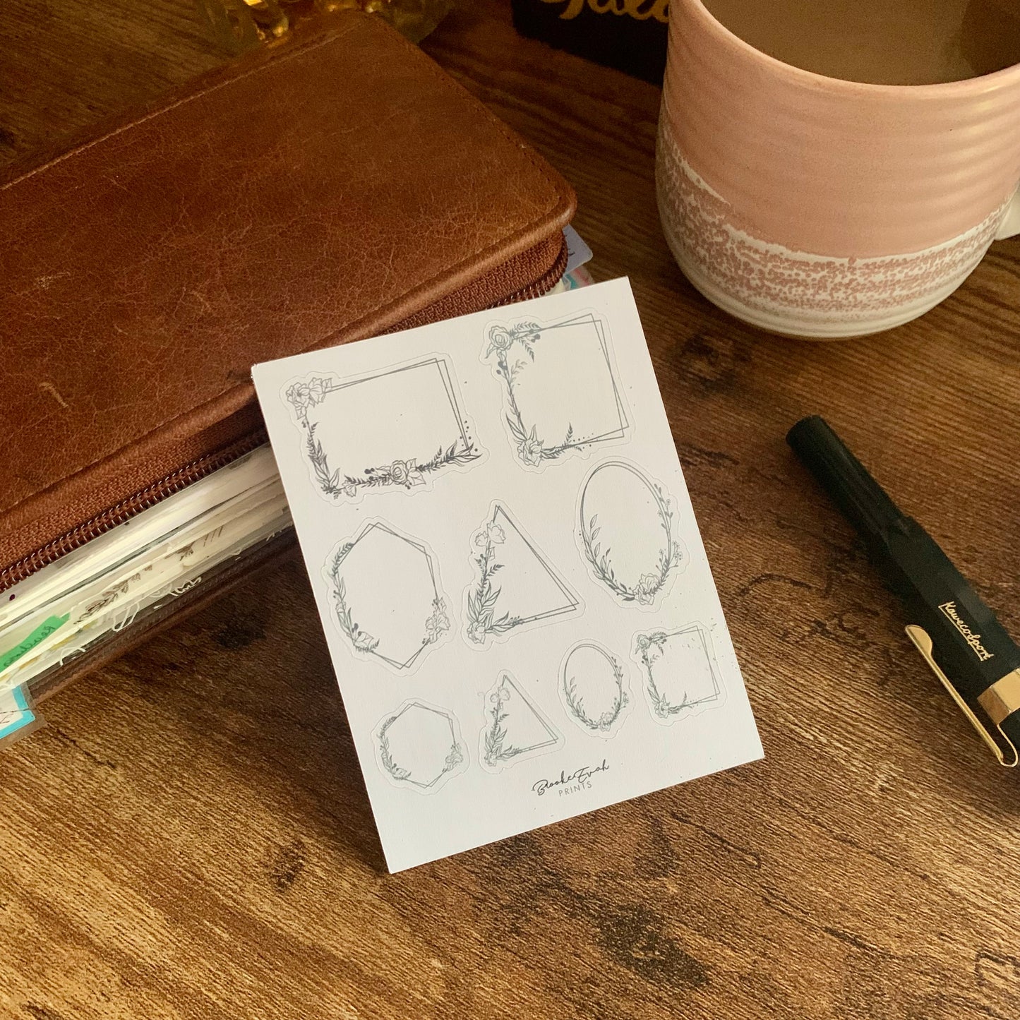 Vintage Floral Frames Stickers