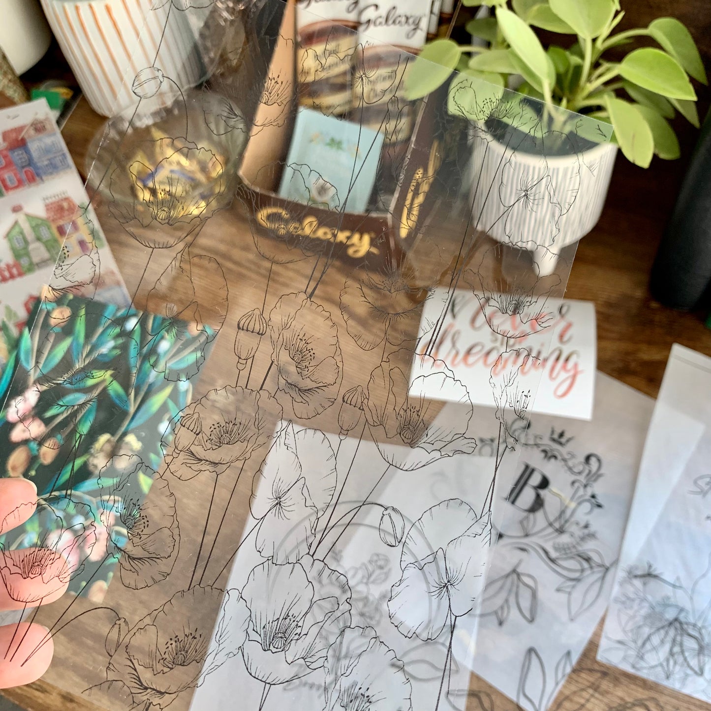 Poppy Vellum X Acetate Planner Dashboards - Crystal