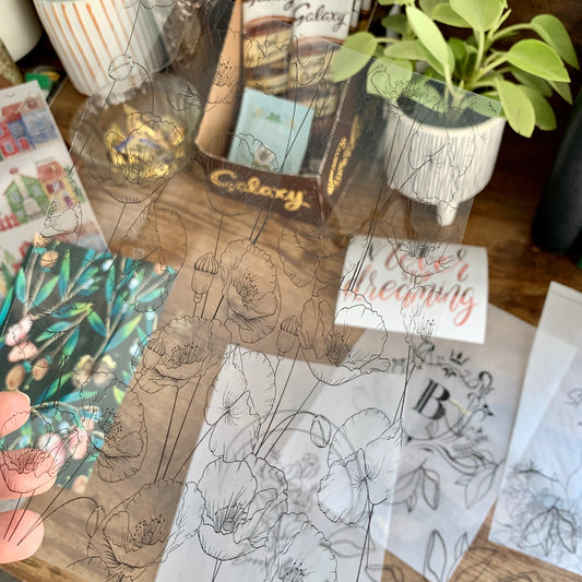 Poppy Vellum X Acetate Planner Dashboards - Crystal