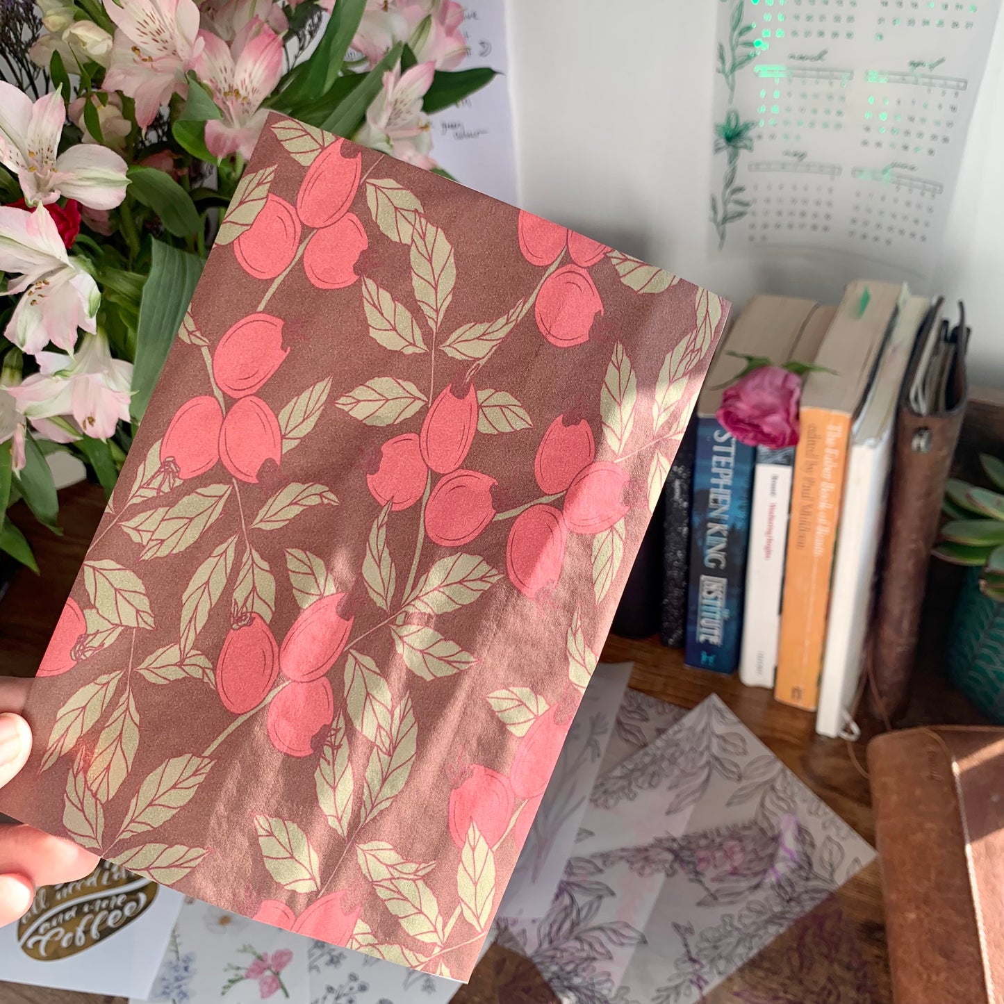 Printed Tomoe River Paper Planner Dashboards- Chocolate Rosehip