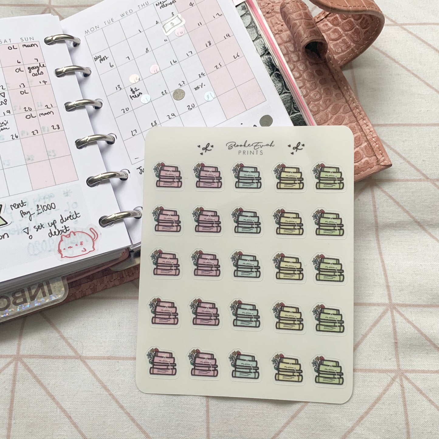 Transparent Book Doodle Stickers