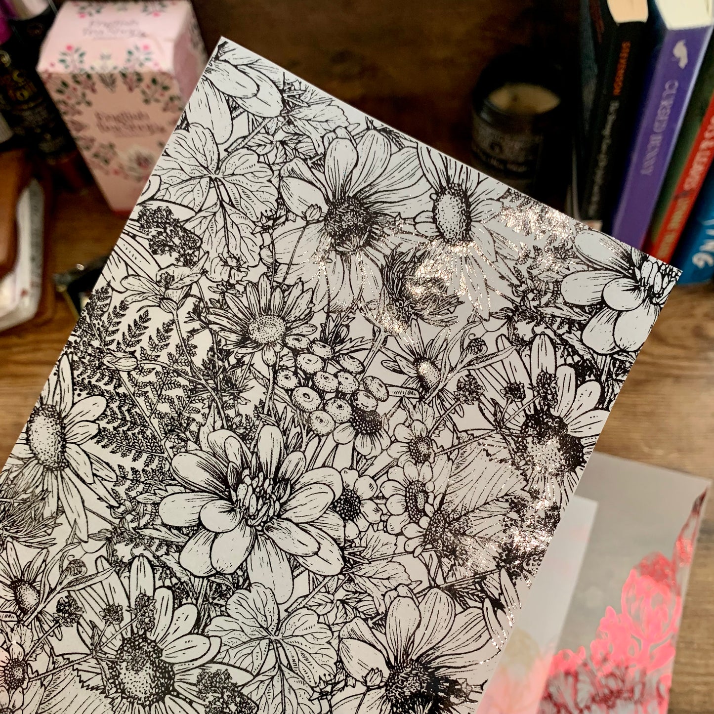 Hand Drawn Botanical Foiled Dashboard - Misty II