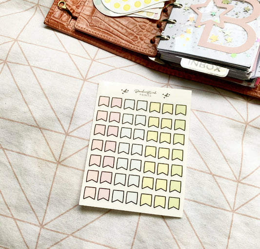 Clear Rainbow Sticker Flags