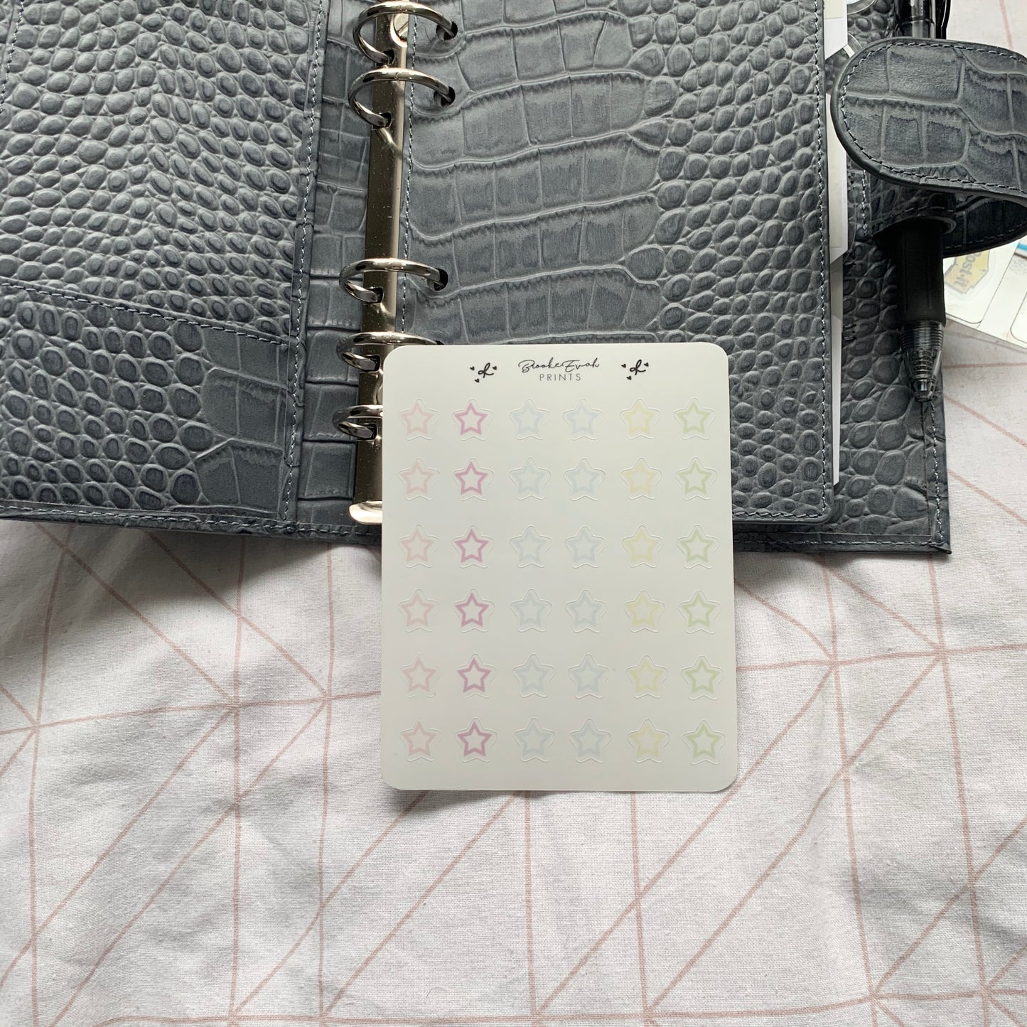 Transparent Rainbow Stars Stickers