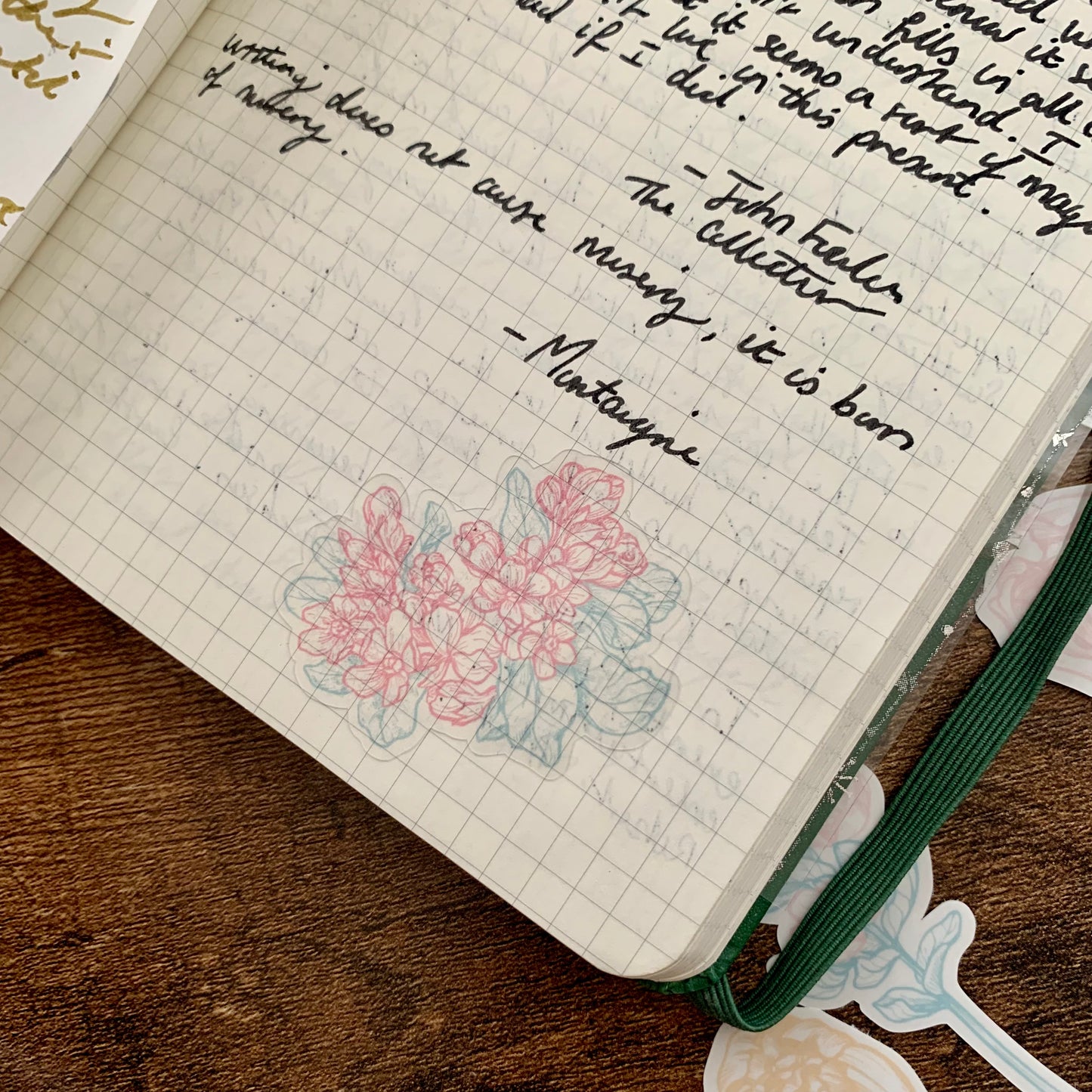 Soft Pastel Floral Spring Flakes- Clear Floral Sticker Flakes - Pack of 19- Escape the ordinary