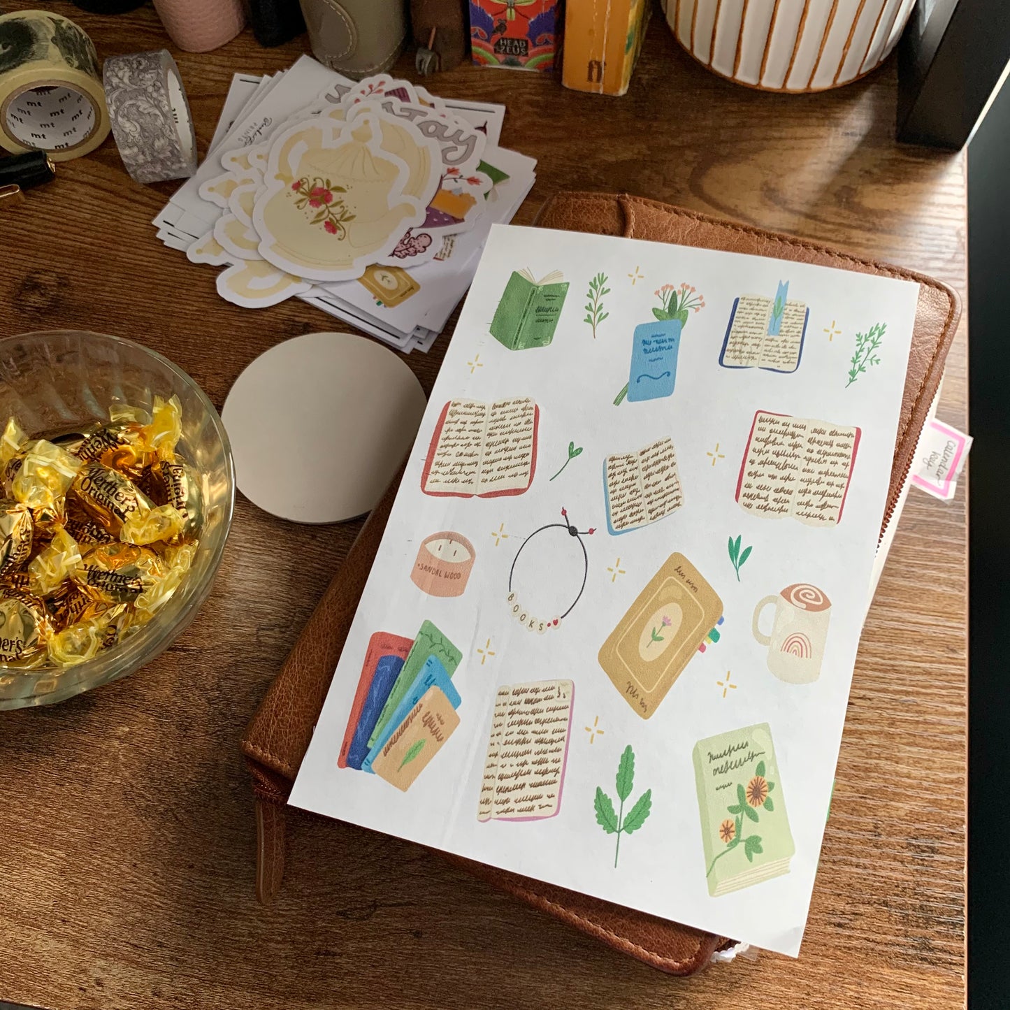 Printed Tomoe River Paper Planner Dashboards- Simple Pleasures