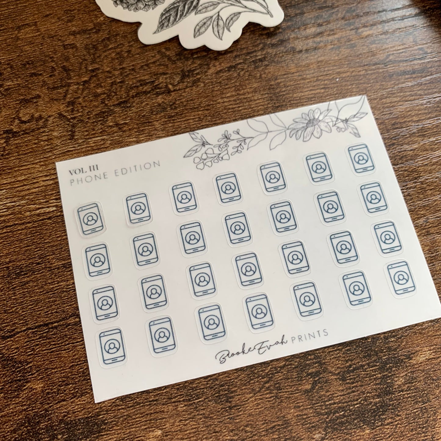 mini Minimal Phone Icon Stickers