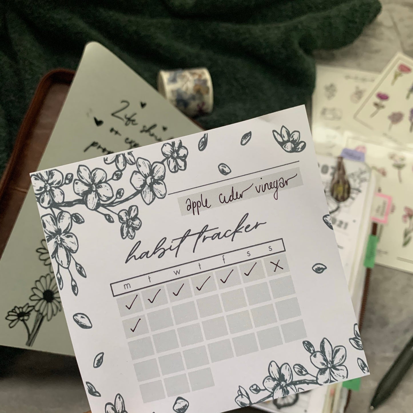 Free Habit Tracker Journal Card - 31 day tracker