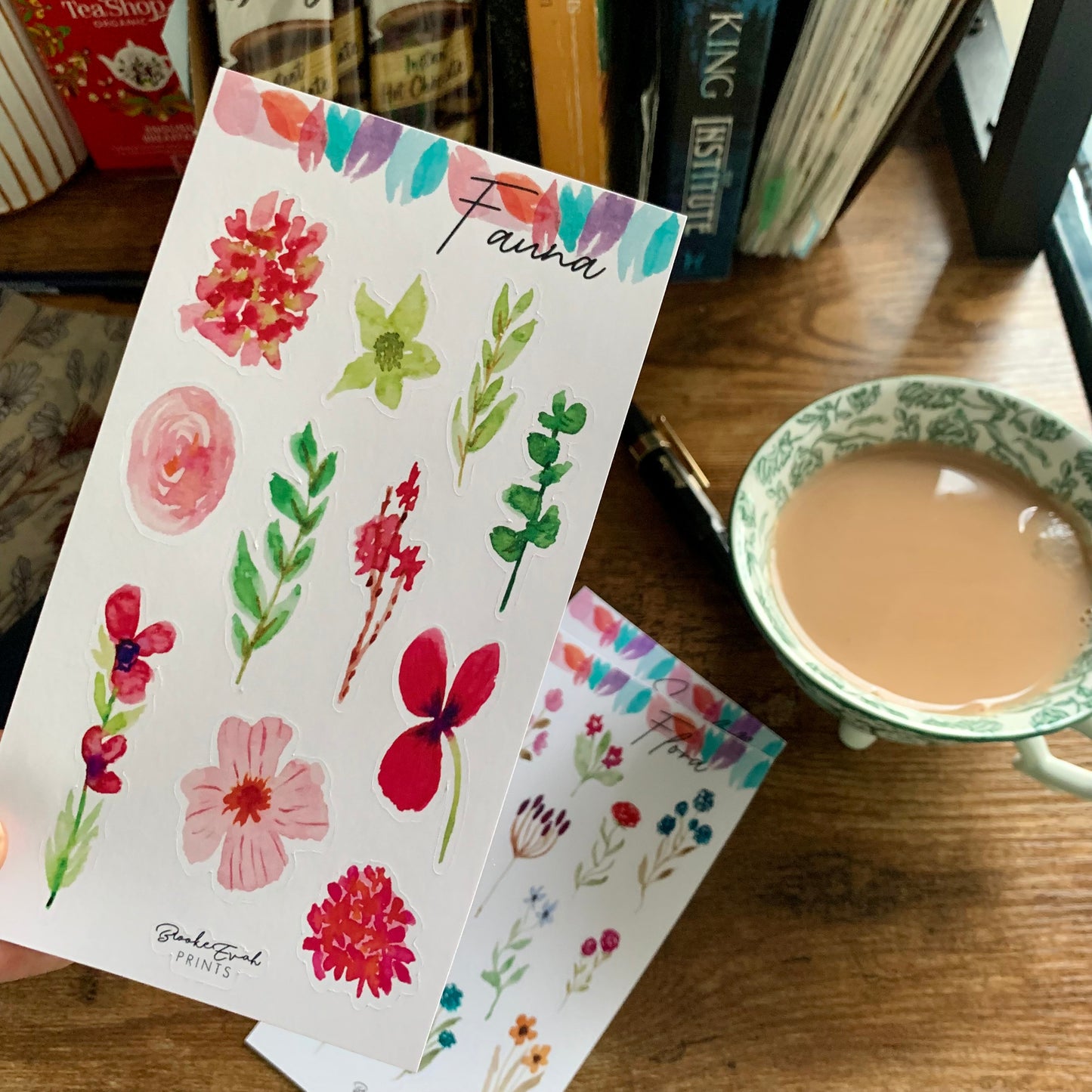 Inspired by nature - Floral Watercolour Stickers