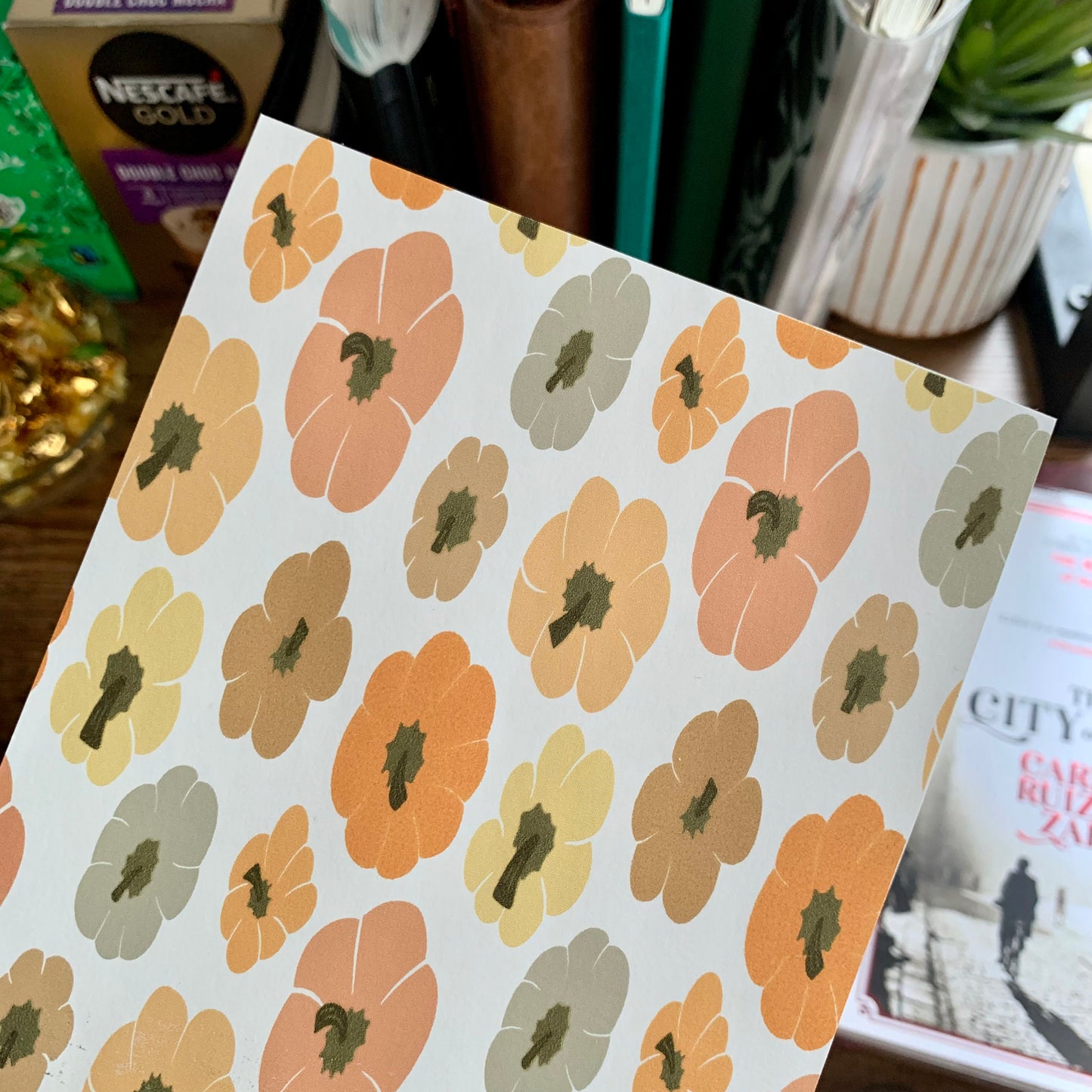 Orange & Brown Pumpkin - Tomoe River - Planner Dashboard - Cute Pumpkins