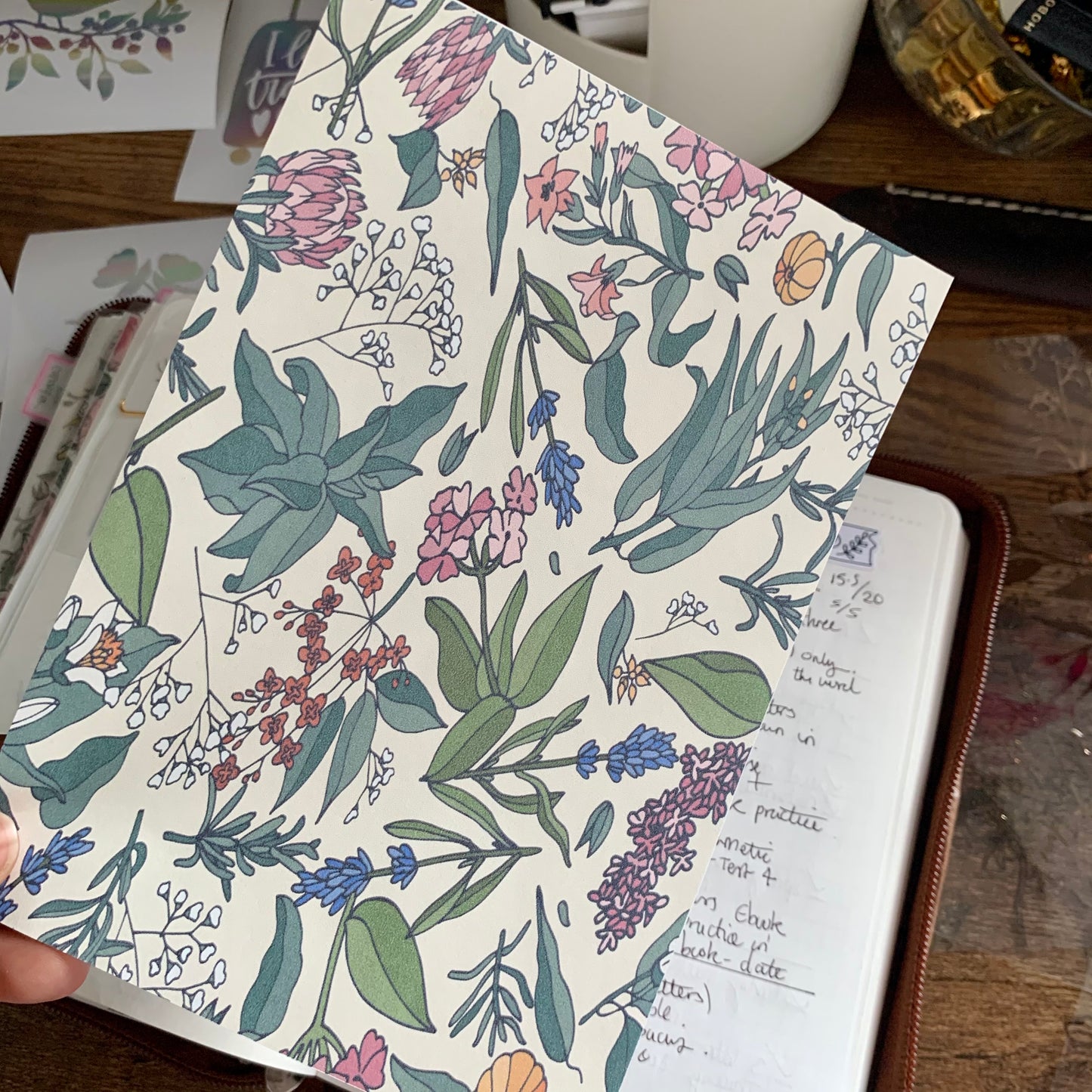 Printed Tomoe River Paper Planner Dashboards- Herb Escape 🌿