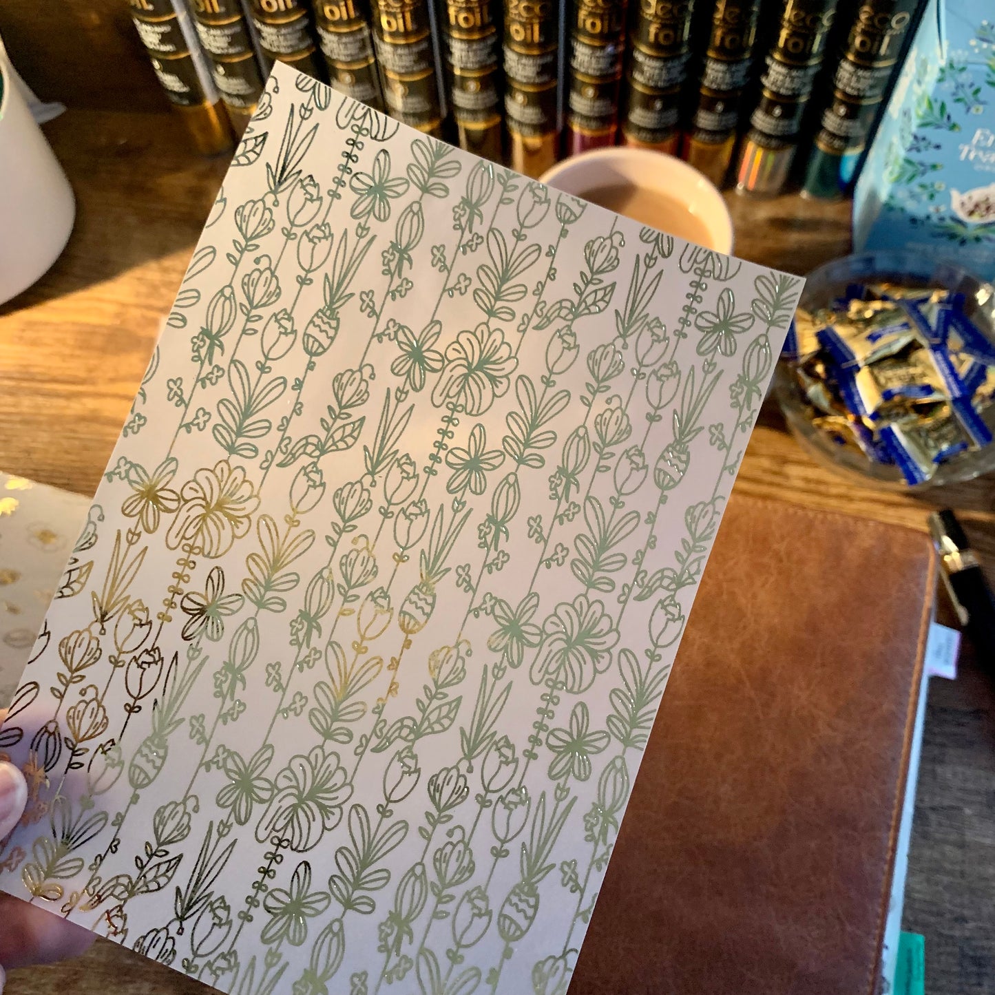 Gold Foiled Floral Vellum X Acetate Planner Dashboard - Golden Snow Collection - Hermione