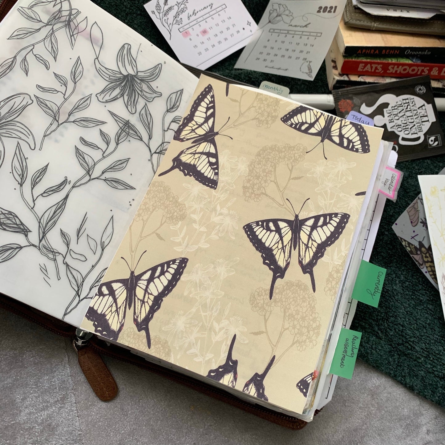 Printed Tomoe River Paper Planner Dashboards- Soft Springs v2