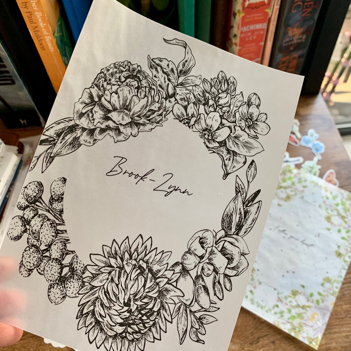 Custom Name Hand Drawn Floral Vellum X Acetate Planner Dashboard - The Nectar II