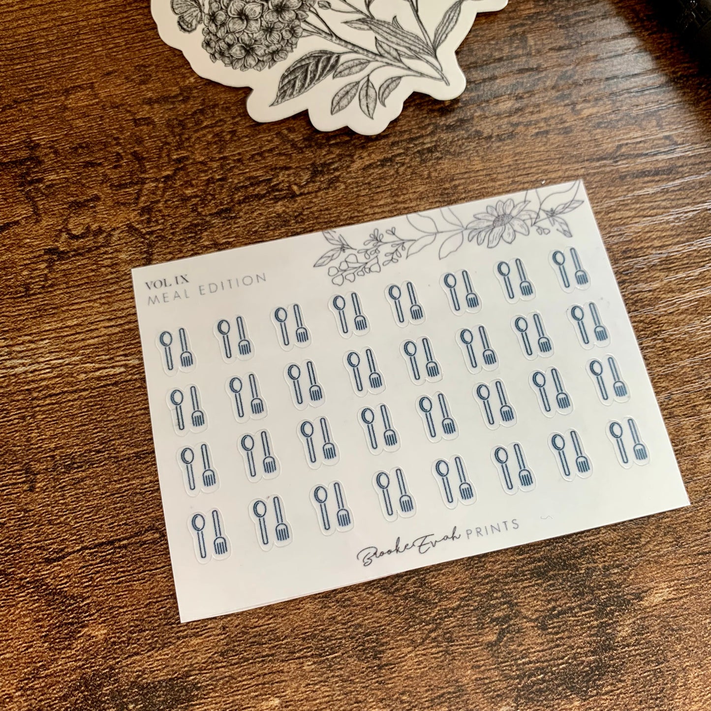 mini Minimal Meal Icon Stickers