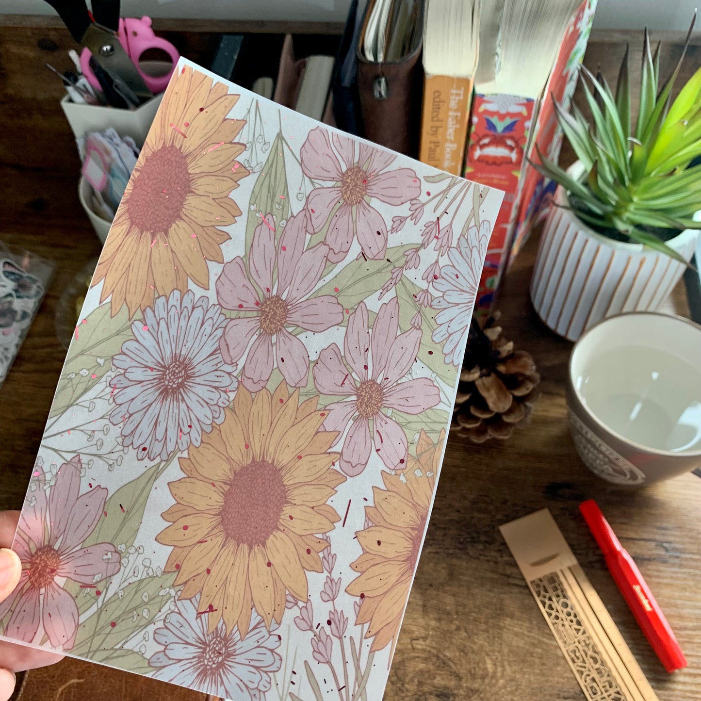 Printed Foiled Vellum Planner Dashboard- Wild Dreams