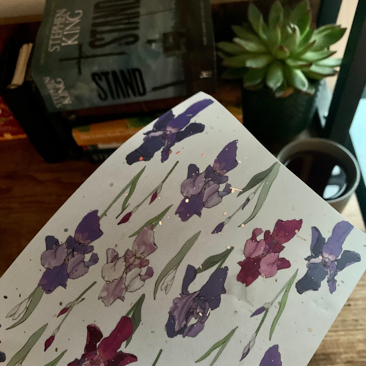 Silver Foiled flower Vellum Planner Dashboard- Iris