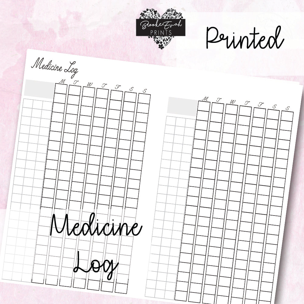 Medicine Log - BrookeEvahPrints