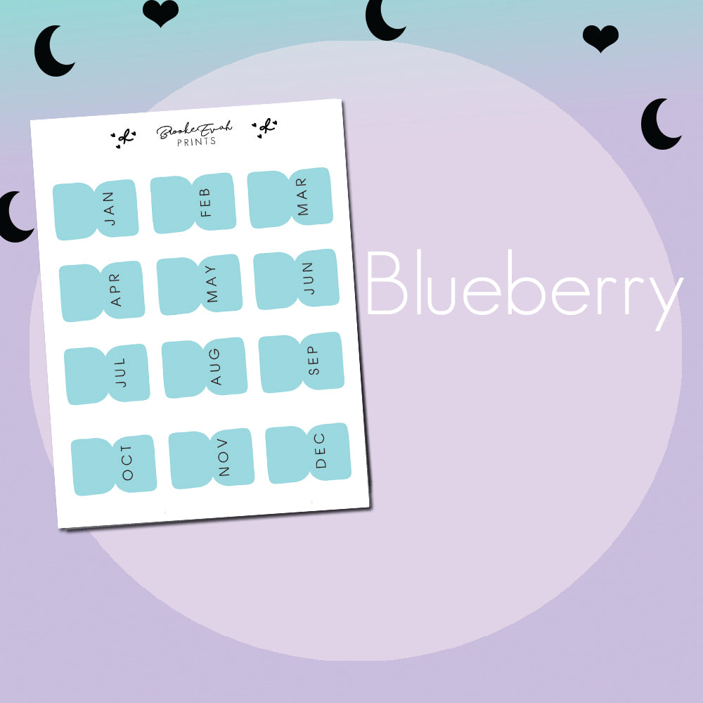 Monthly Sticker Tabs