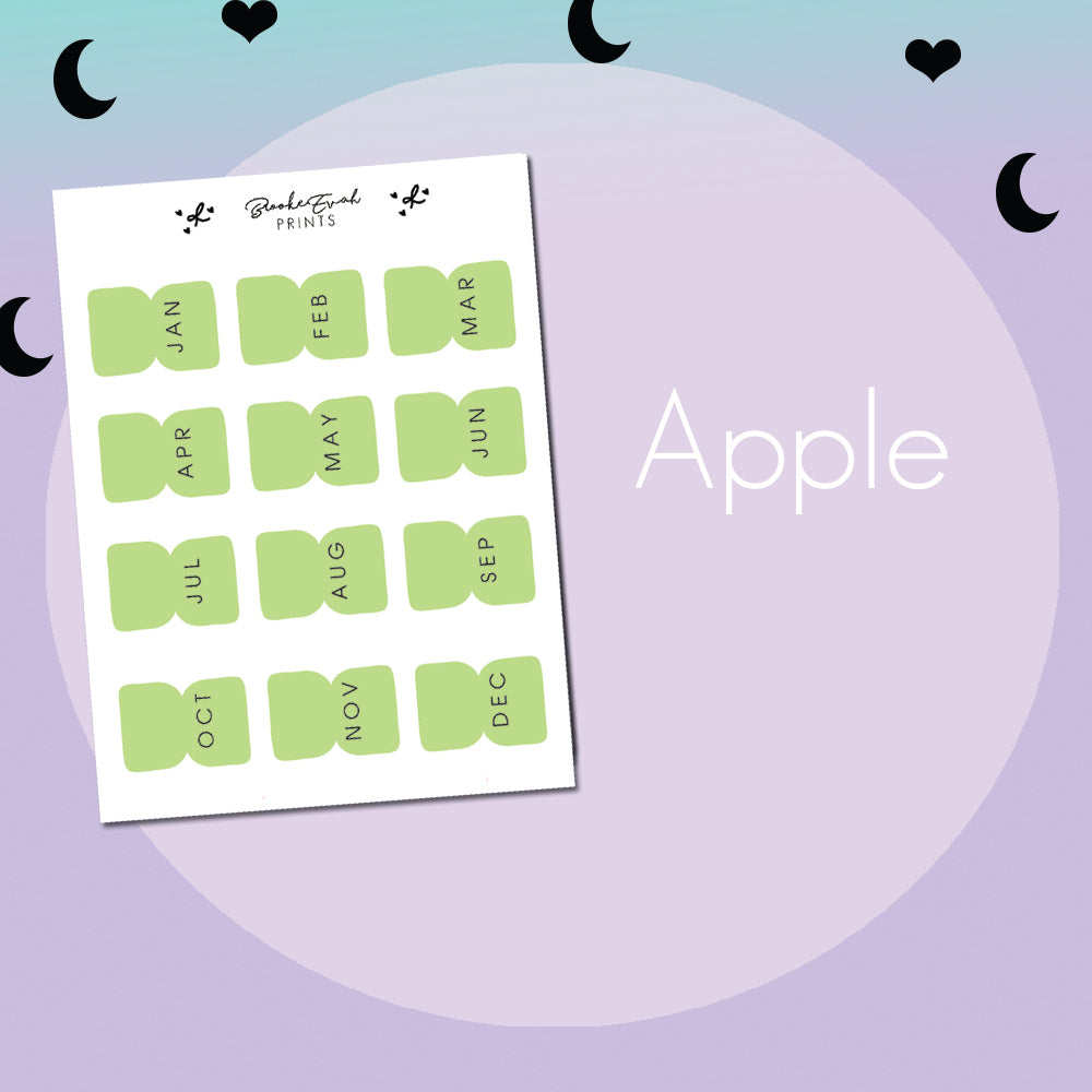 Monthly Sticker Tabs