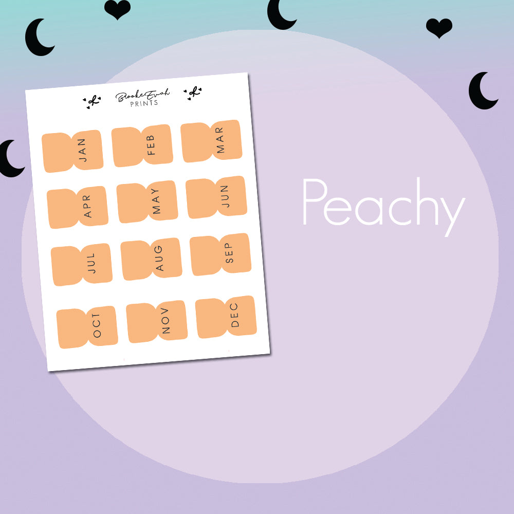Monthly Sticker Tabs