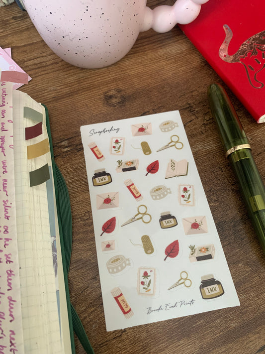 Planner Stickers • Hand drawn Journal Stickers -  Journal Clear Stickers - Scrapbooking