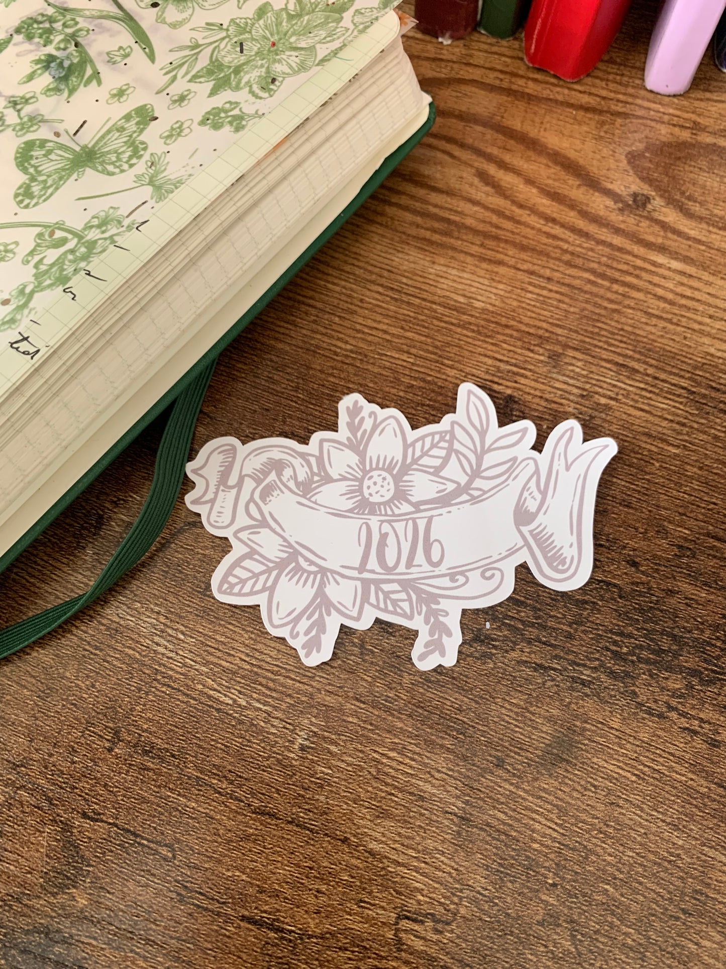 2026 Floral Hand Drawn Sticker Flake -Matte Sticker