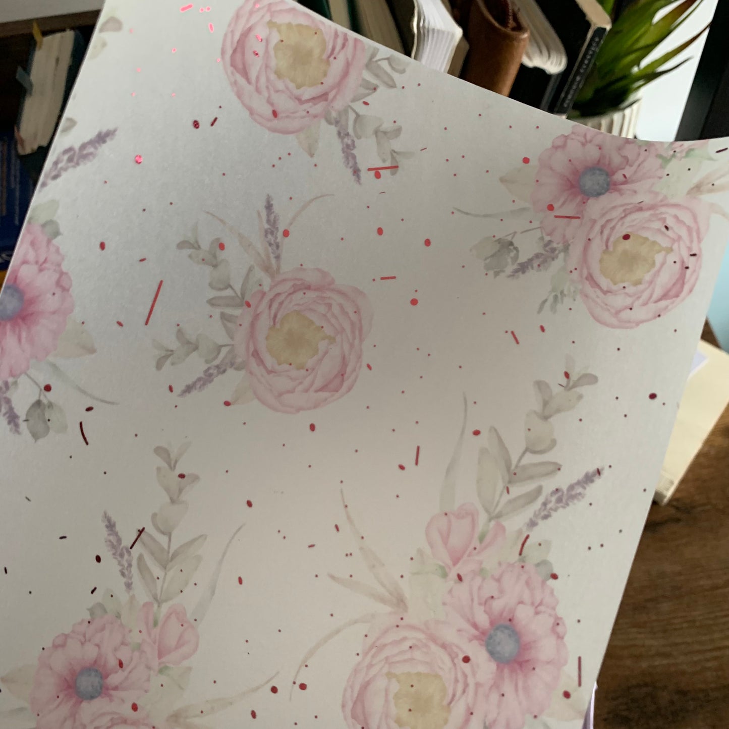 Pink Hand Drawn vintage Foiled Floral Vellum Planner Dashboard - Penelope’s Garden