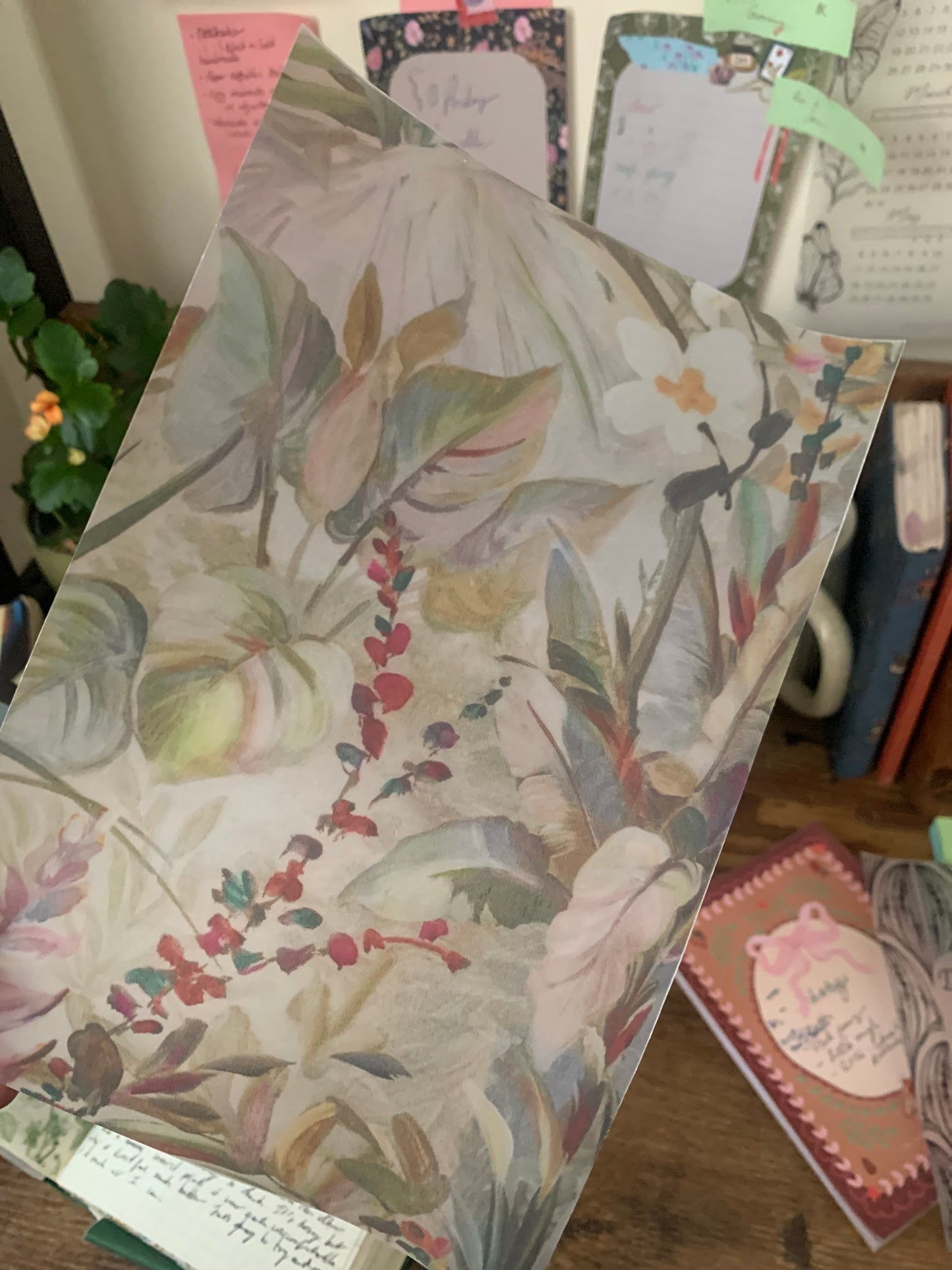 Abstract Delicate Oil Painting Cover Page for Journal or Planner - Scrapbooking Paper - Amelie