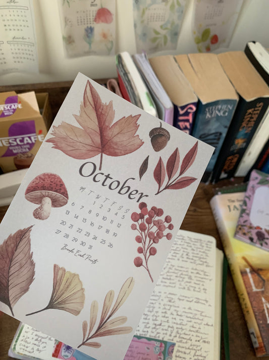 FREE download October 2025 Calendar Card