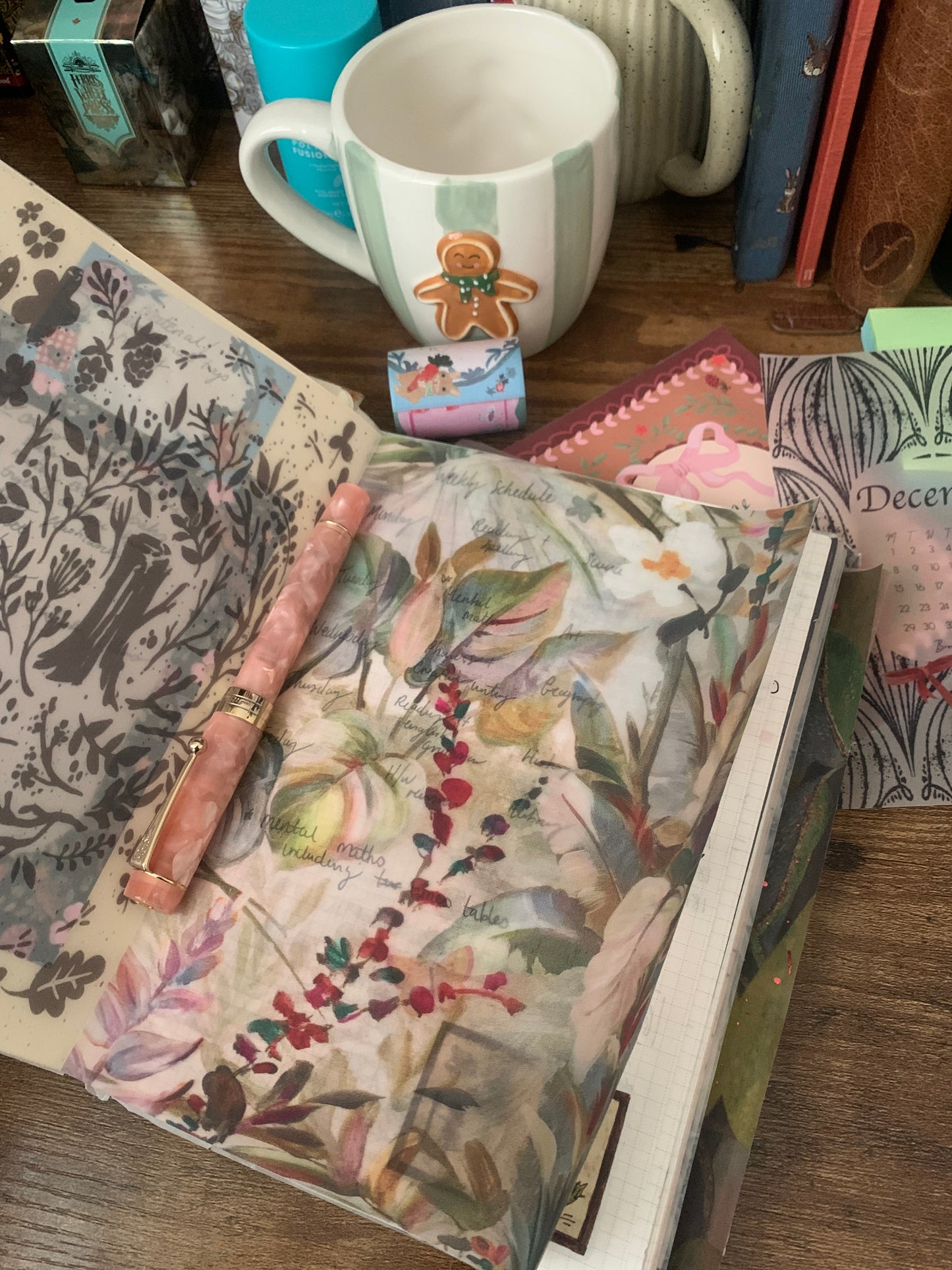 Abstract Delicate Oil Painting Cover Page for Journal or Planner - Scrapbooking Paper - Amelie