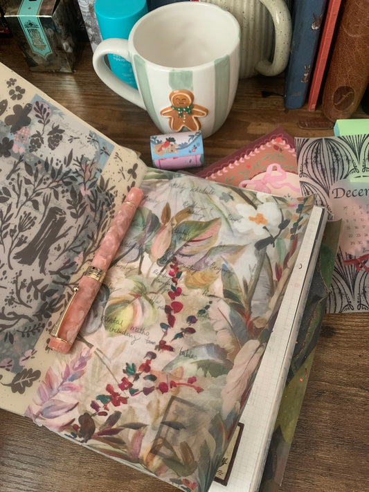 Abstract Delicate Oil Painting Cover Page for Journal or Planner - Scrapbooking Paper - Amelie